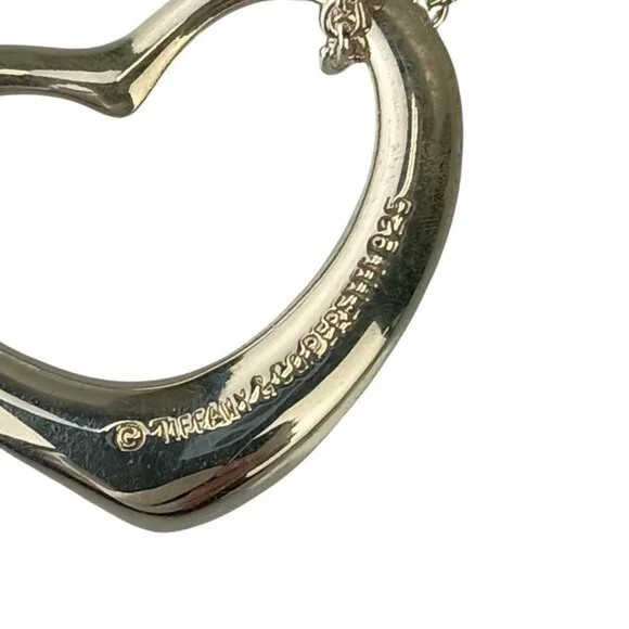 Tiffany & Co Necklace Elsa Peretti Open Heart Sv SV 925 Big